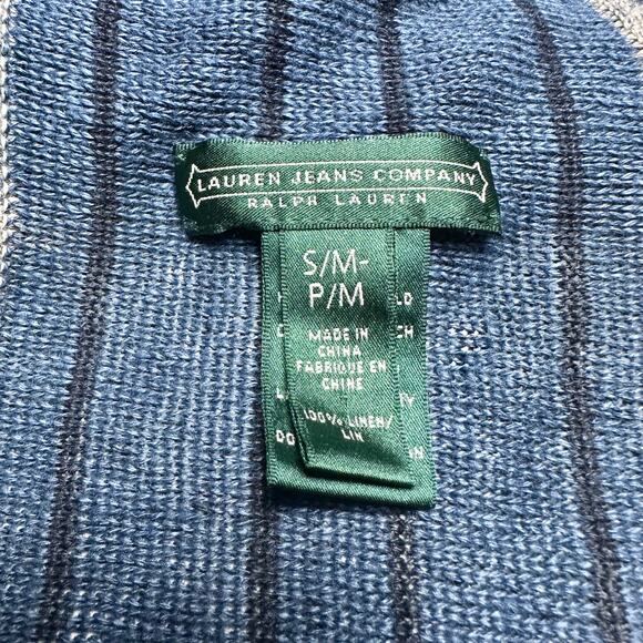 Ralph Lauren Jeans Co. | Women | Vintage Linen Stripe Flowy Open Cardigan | S-M - Picture 8 of 8